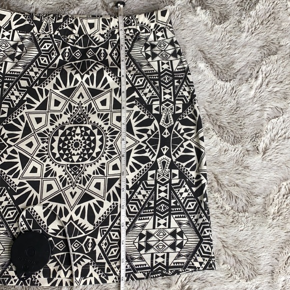 Billabong Black & White Boho Aztec Mini Skirt, S - Picture 7 of 10